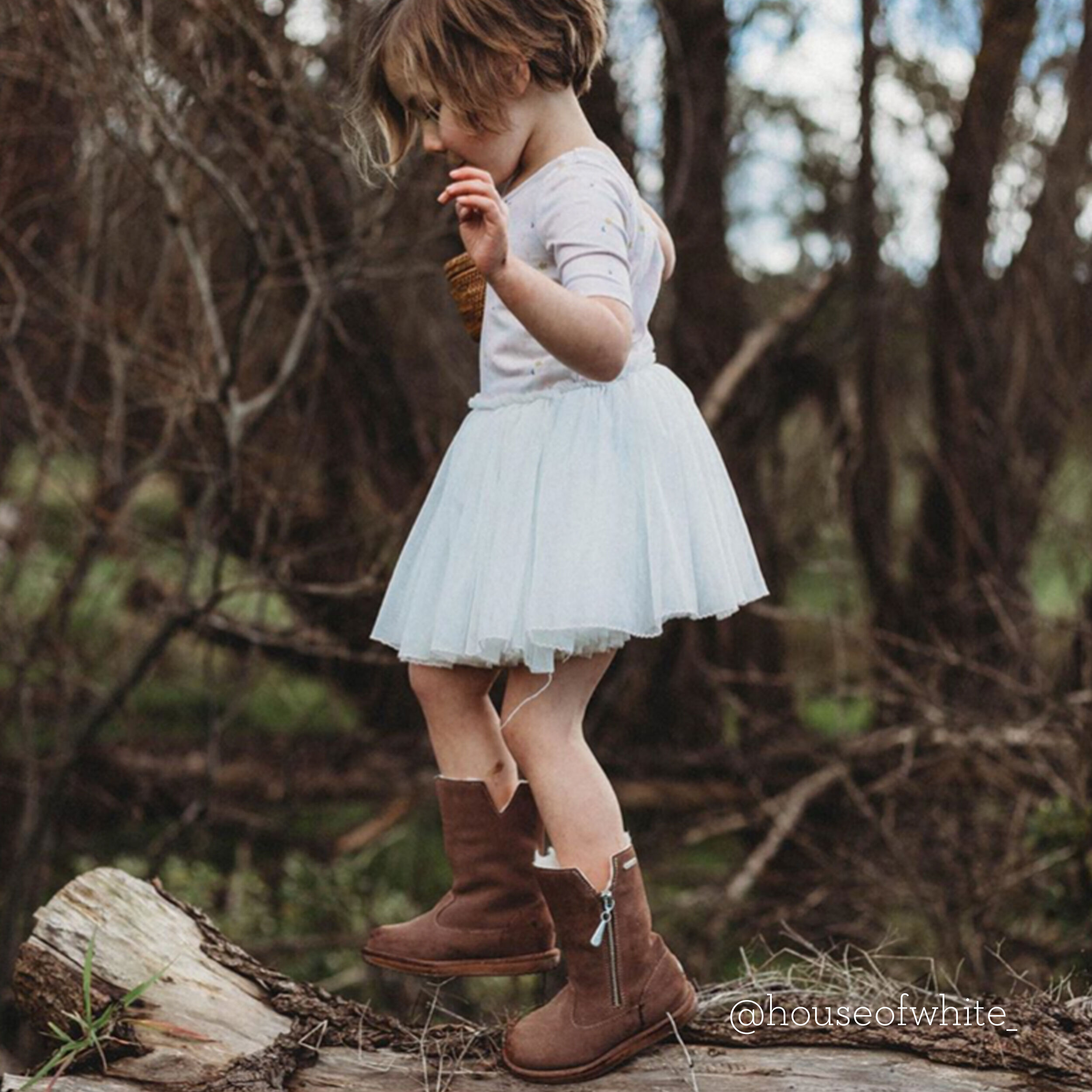 Kids wool top boots