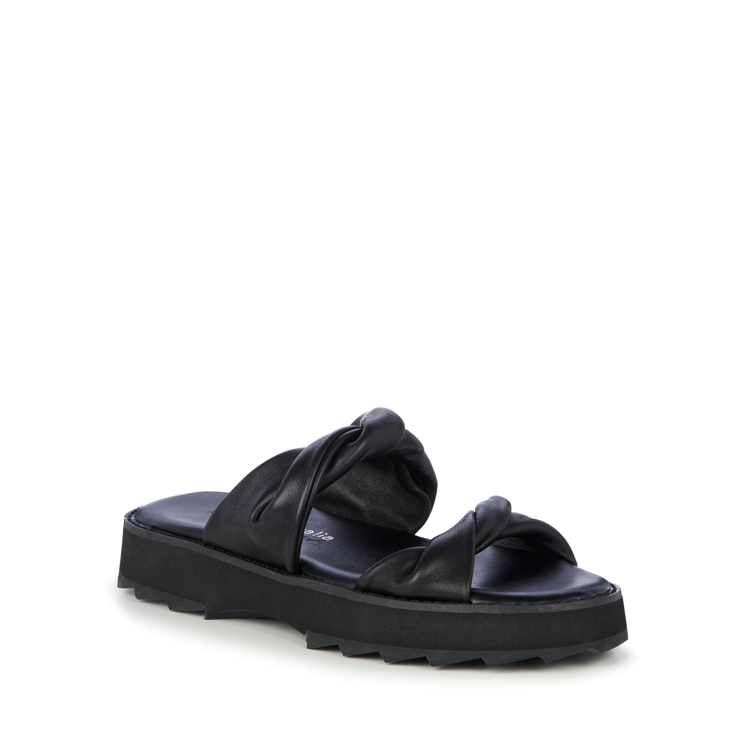 Bamboo black platform sandals cheap