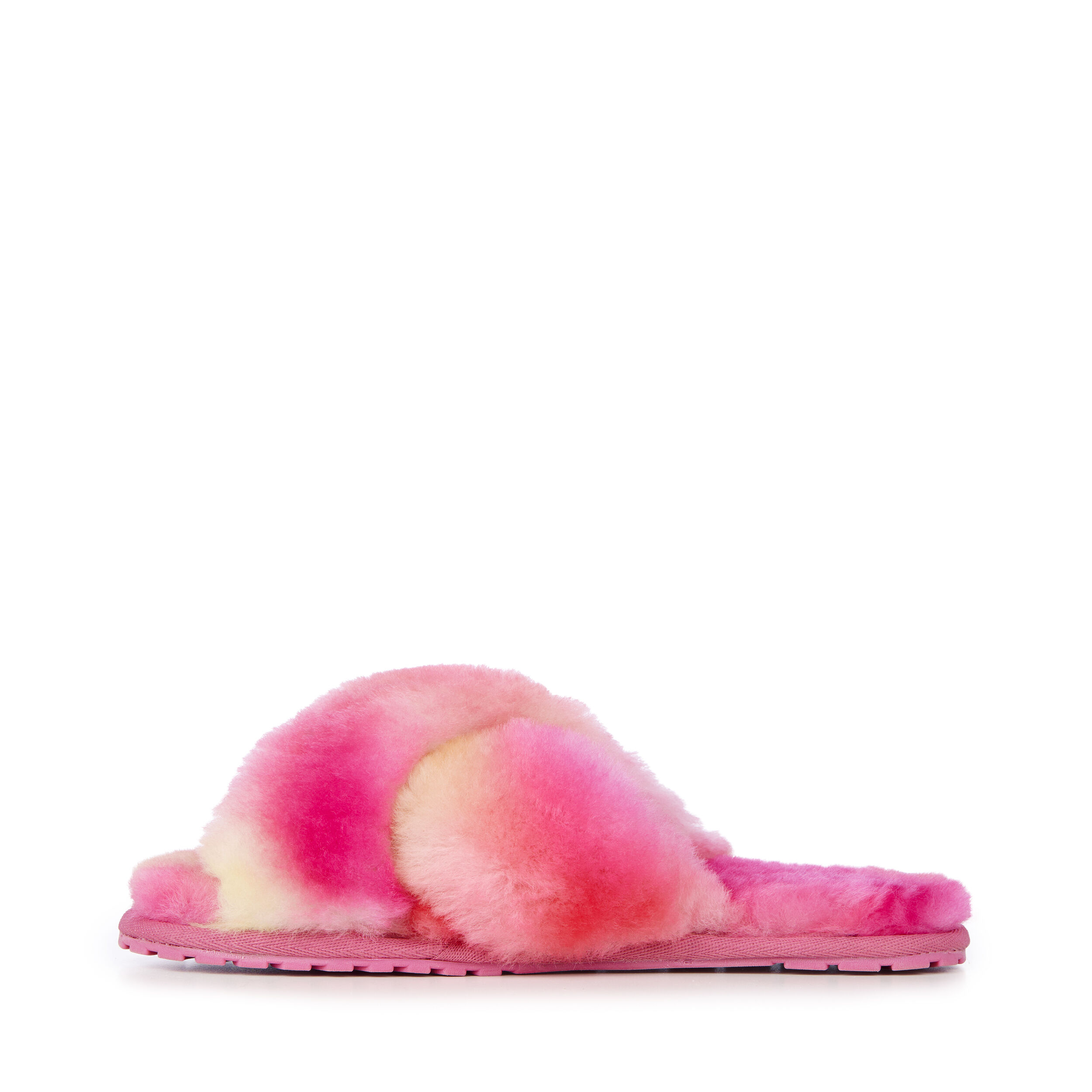 Tie dye fuzzy slides discount