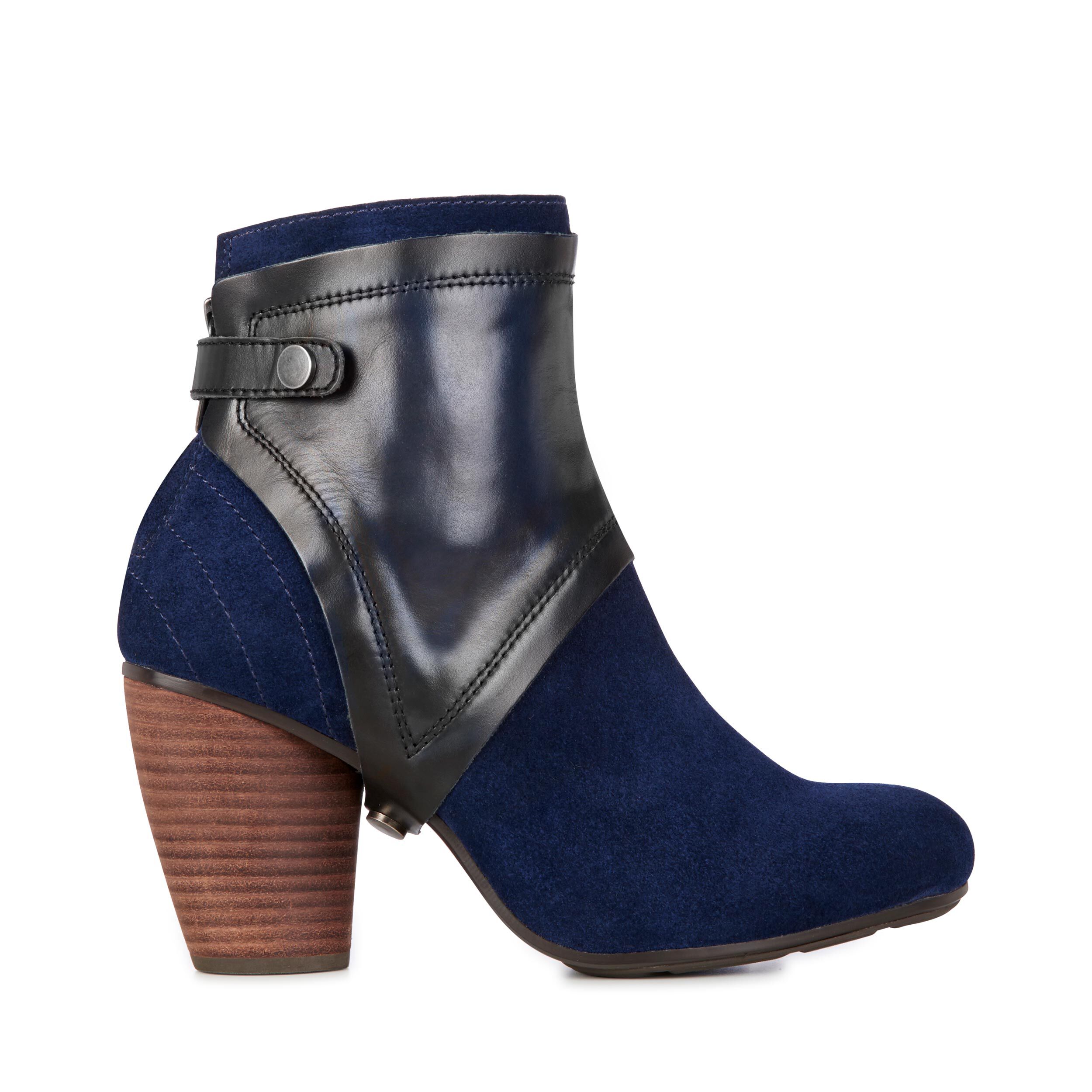 Navy blue ankle boots australia sale