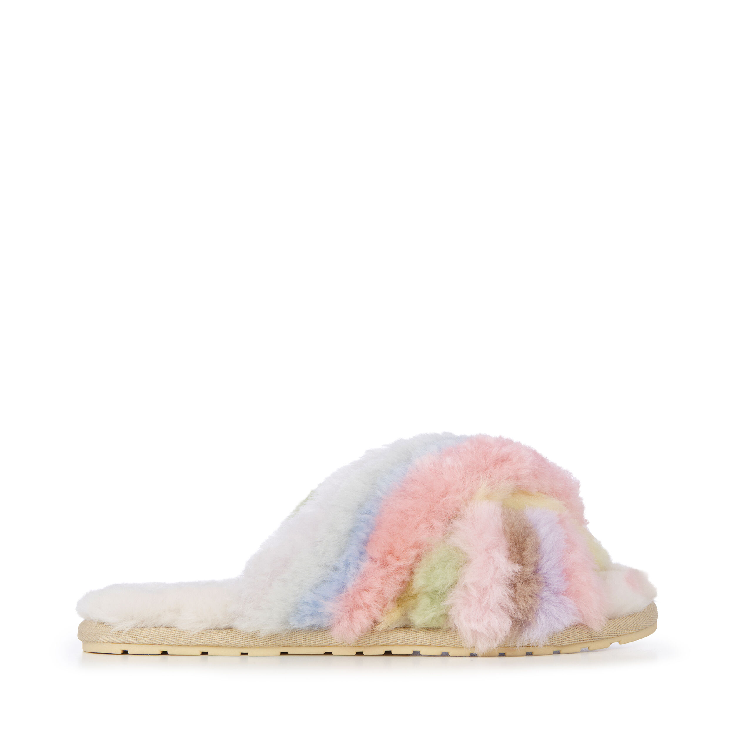 Rainbow clearance furry slippers