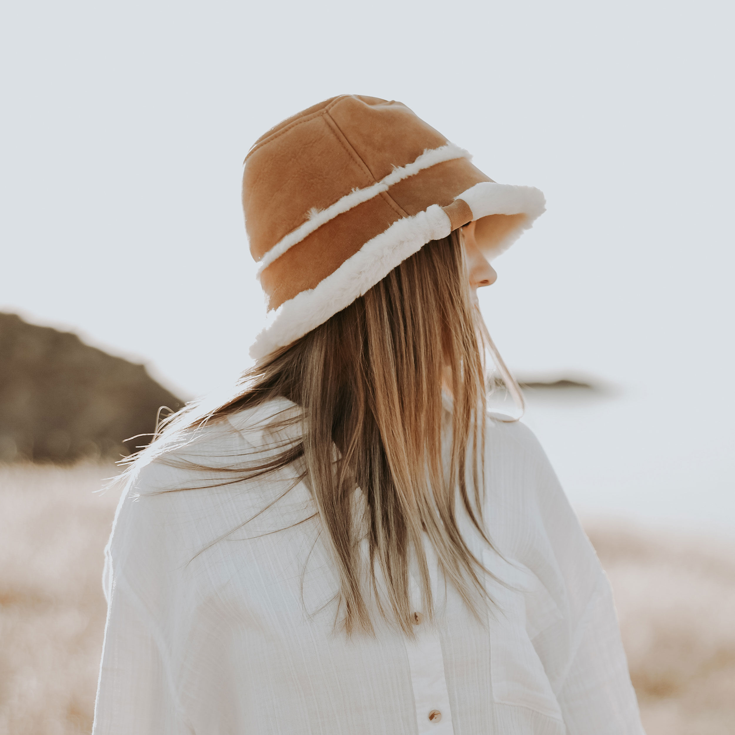 Sheepskin bucket hat deals