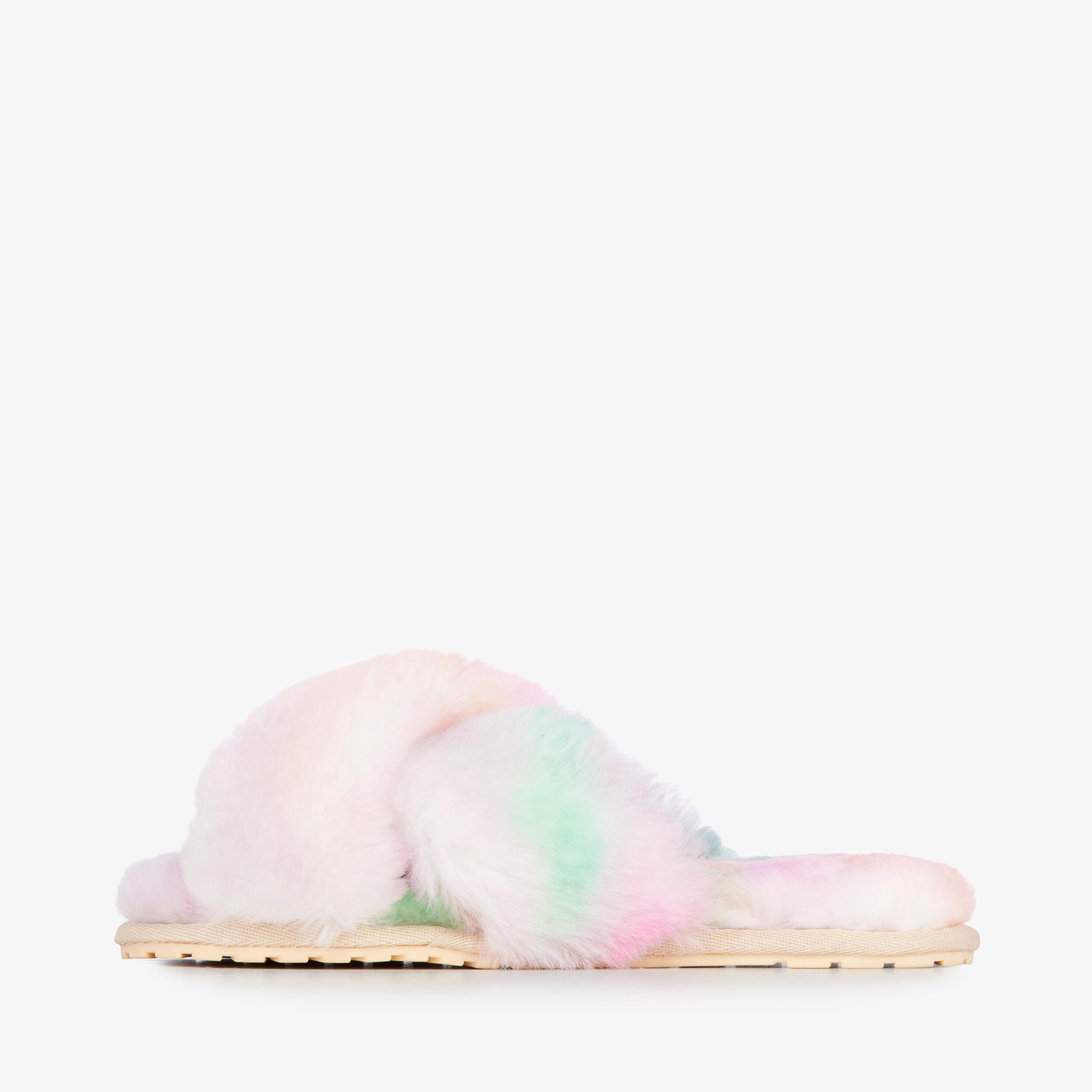 Tie dye fluffy slides best sale