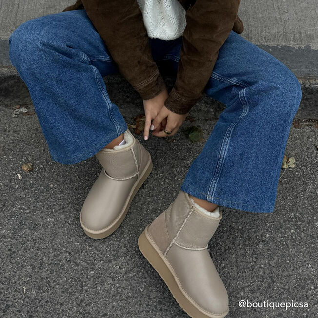 Stinger Mini Flatform Leather, SAND, hi-res