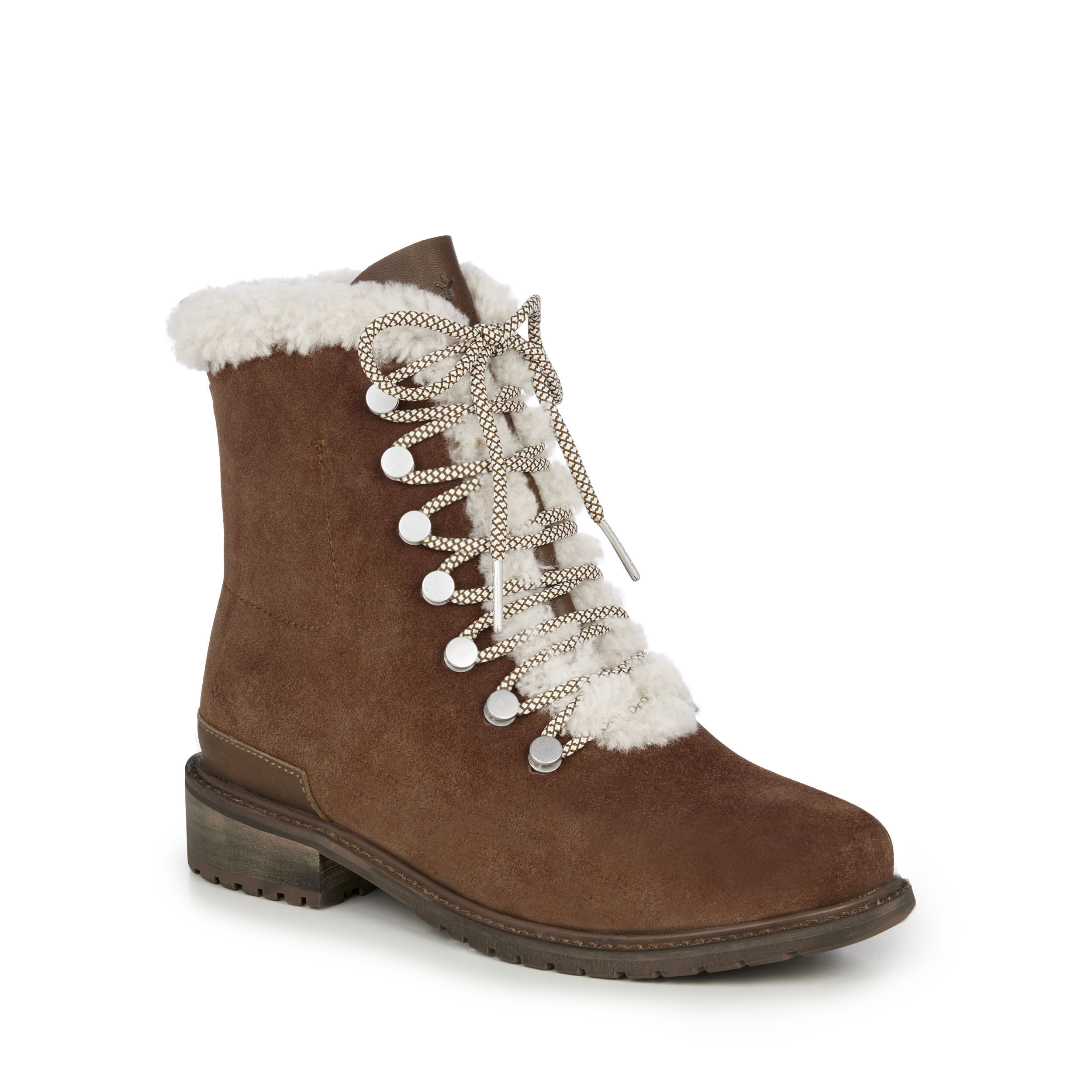 Renvy myra faux fur shop trim suede hiking boots