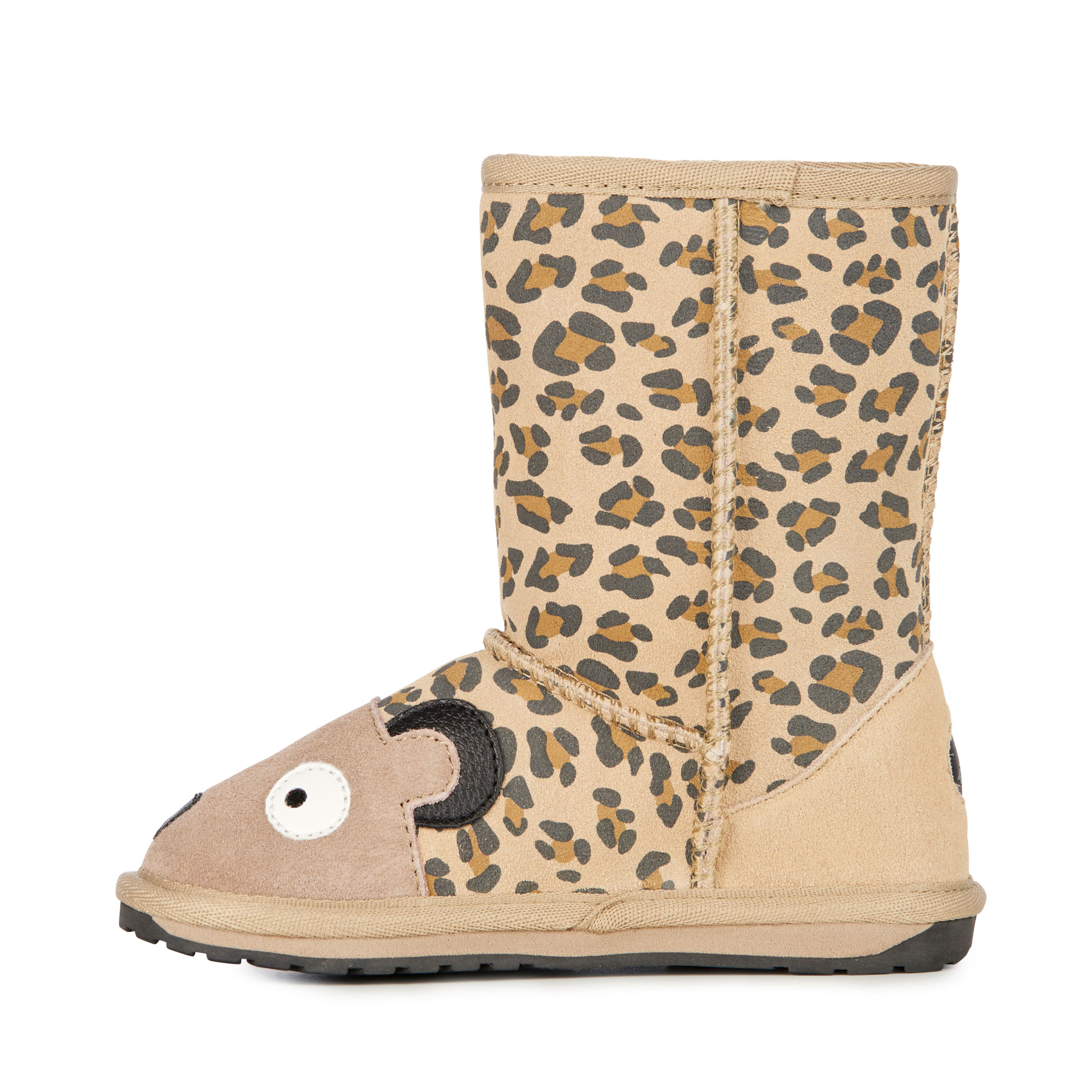 Kids Emu Australia Winter Snow Cheetah Deluxe Wool Boots