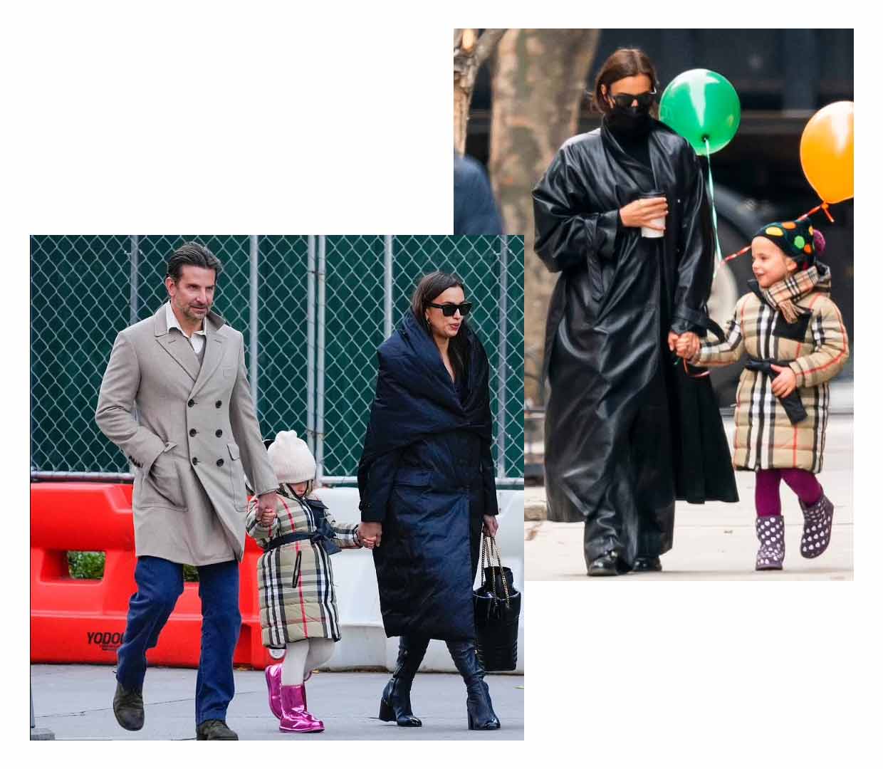 Bradley Cooper walking with his wife and his daughter, who is wearing EMU Australia kids boots