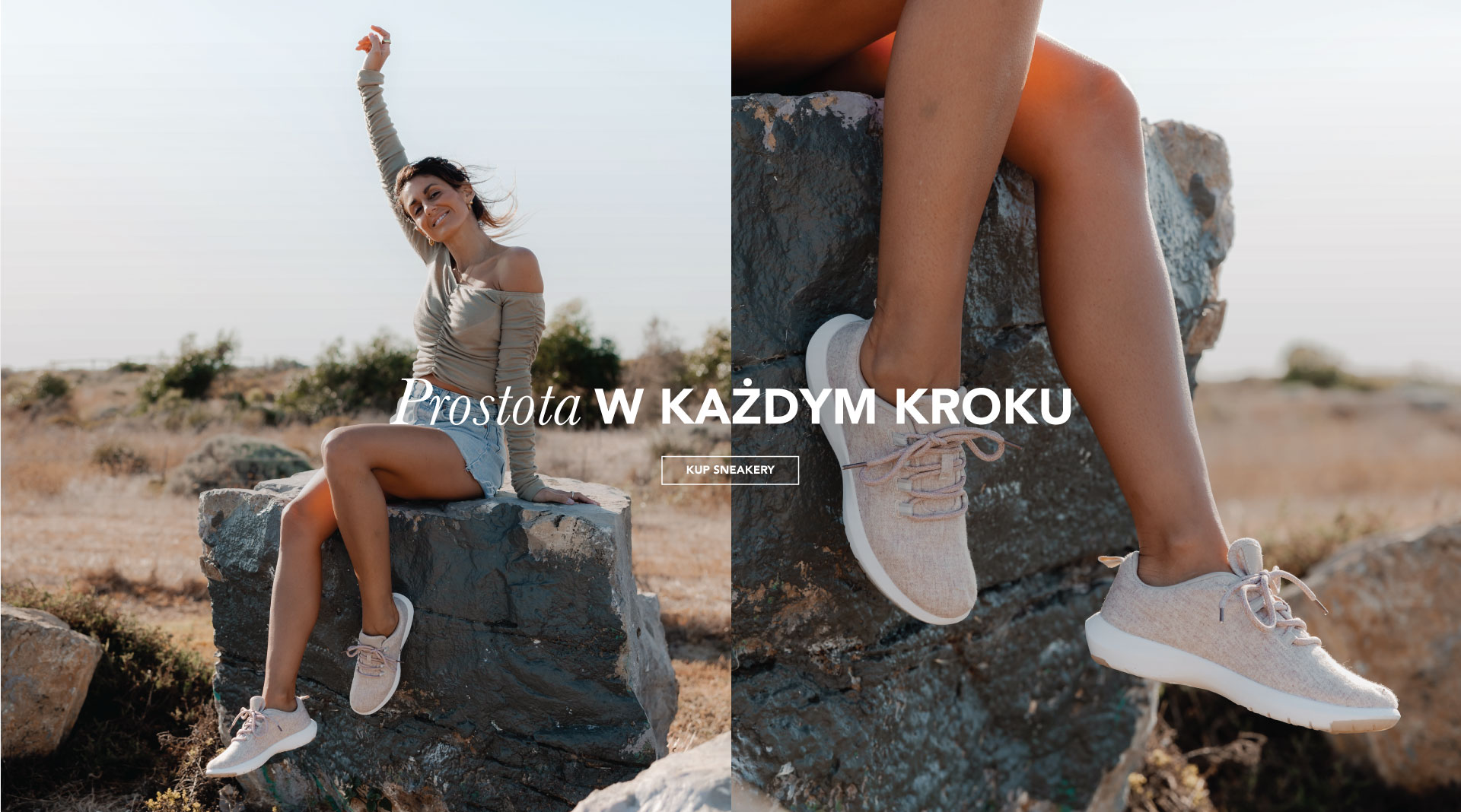 ADD ALT TEXT reads:Simplicity in every step. Shop Sneakers.