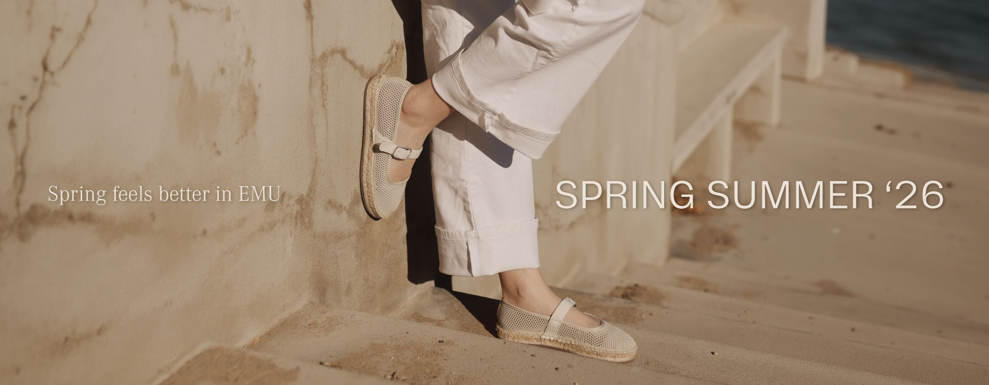 ADD ALT TEXT reads:Spring Summer 2026. Spring feels better in EMU.