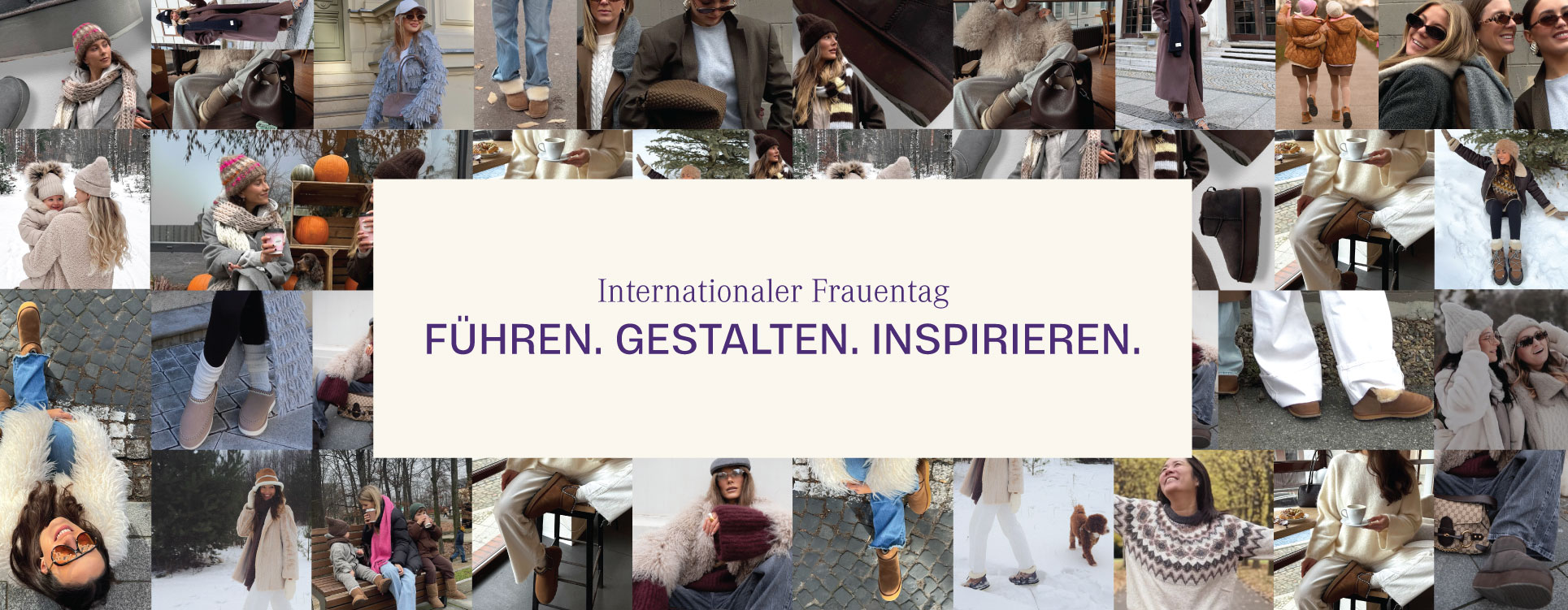 ADD ALT TEXT reads:Internation Women's Day. Lead. Create. Inspire.