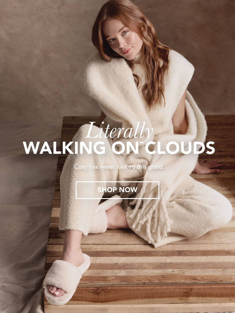 ADD ALT TEXT reads:Literally Walking on Clouds - Cosy has never looked this good