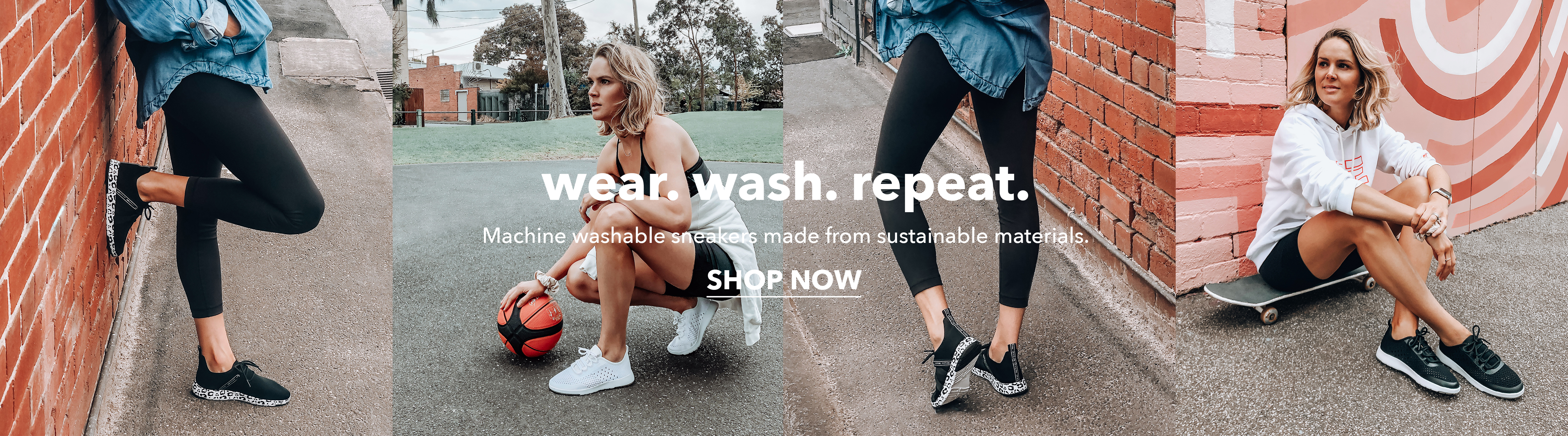 Wear. Wash. Repeat. Machine washable sneakers made from sustainable materials.