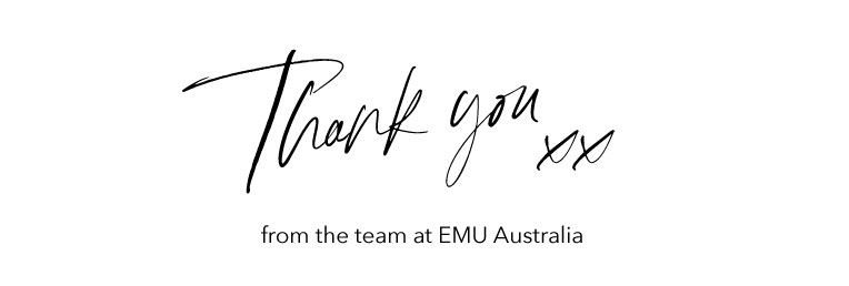 Text reads: Thank you