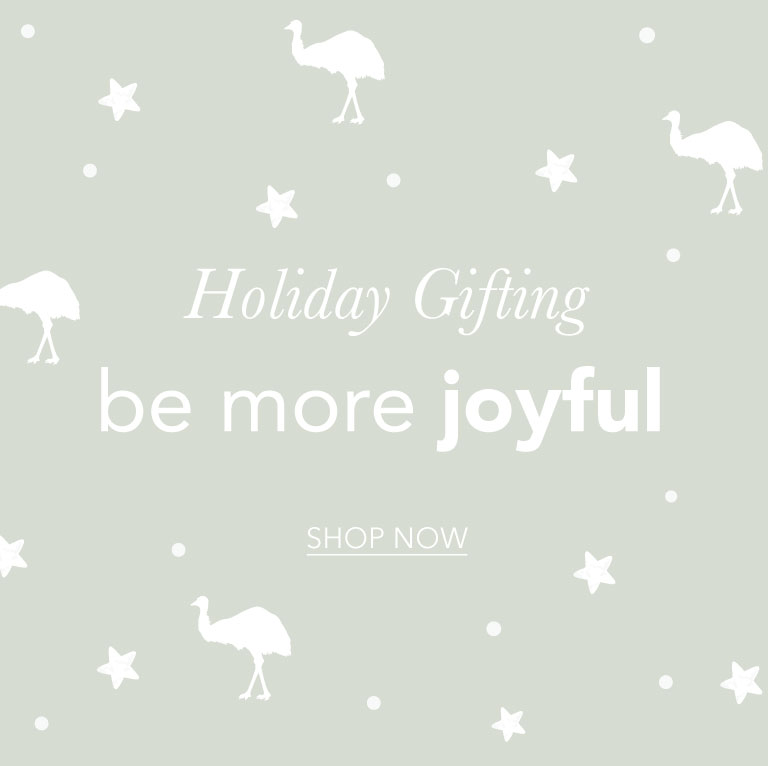 ADD ALT TEXT reads:Holiday Gifting. Be more joyful, be more EMU.