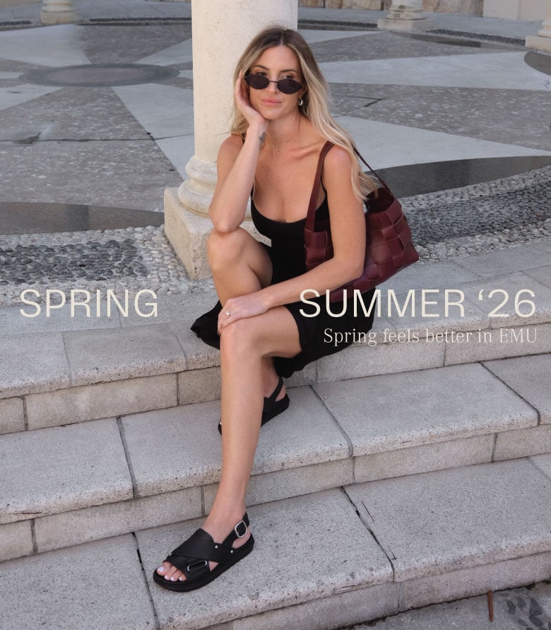 ADD ALT TEXT reads:Spring Summer 2026. Spring feels better in EMU.