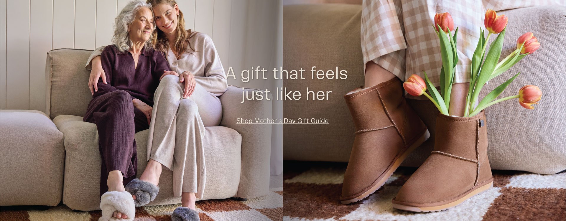 ADD ALT TEXT reads:Mother's Day. A gift that feels just like her.