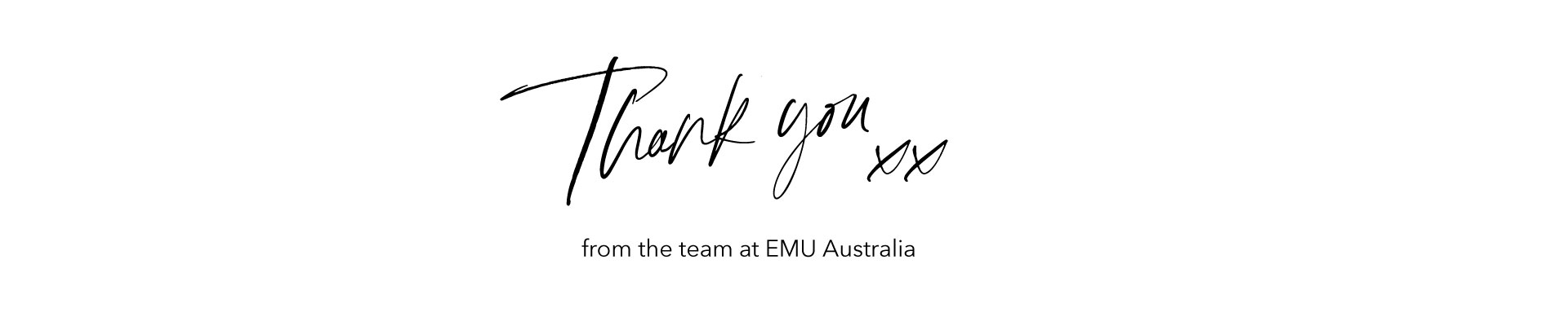 Text reads: Thank you