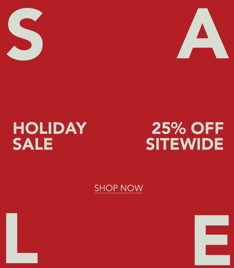 ADD ALT TEXT reads:Boxing Day Sale. 25% Off Sitewide. Shop Now.