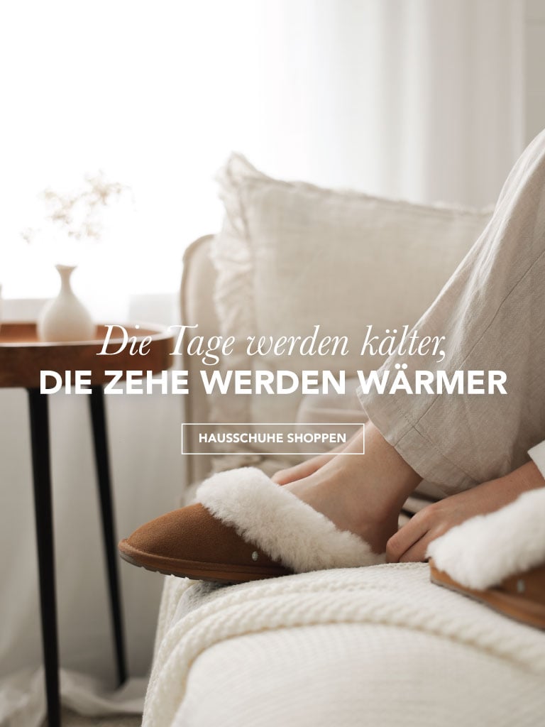 ADD ALT TEXT reads:Days get colder, toes get warmer. Shop Slippers.