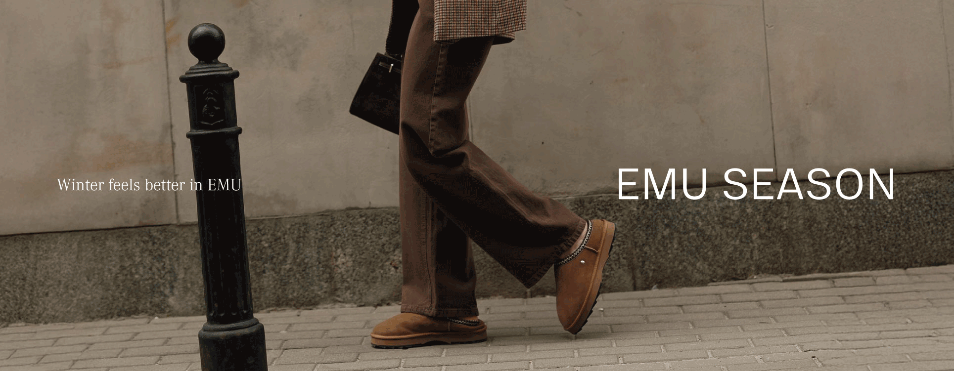 ADD ALT TEXT reads:EMU Season. Winter feels better in EMU.