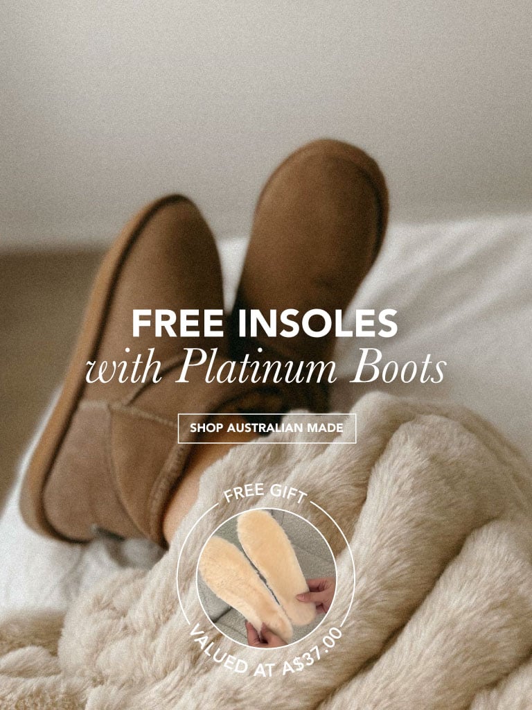 ADD ALT TEXT reads: Free Insoles with Platinum Boots.