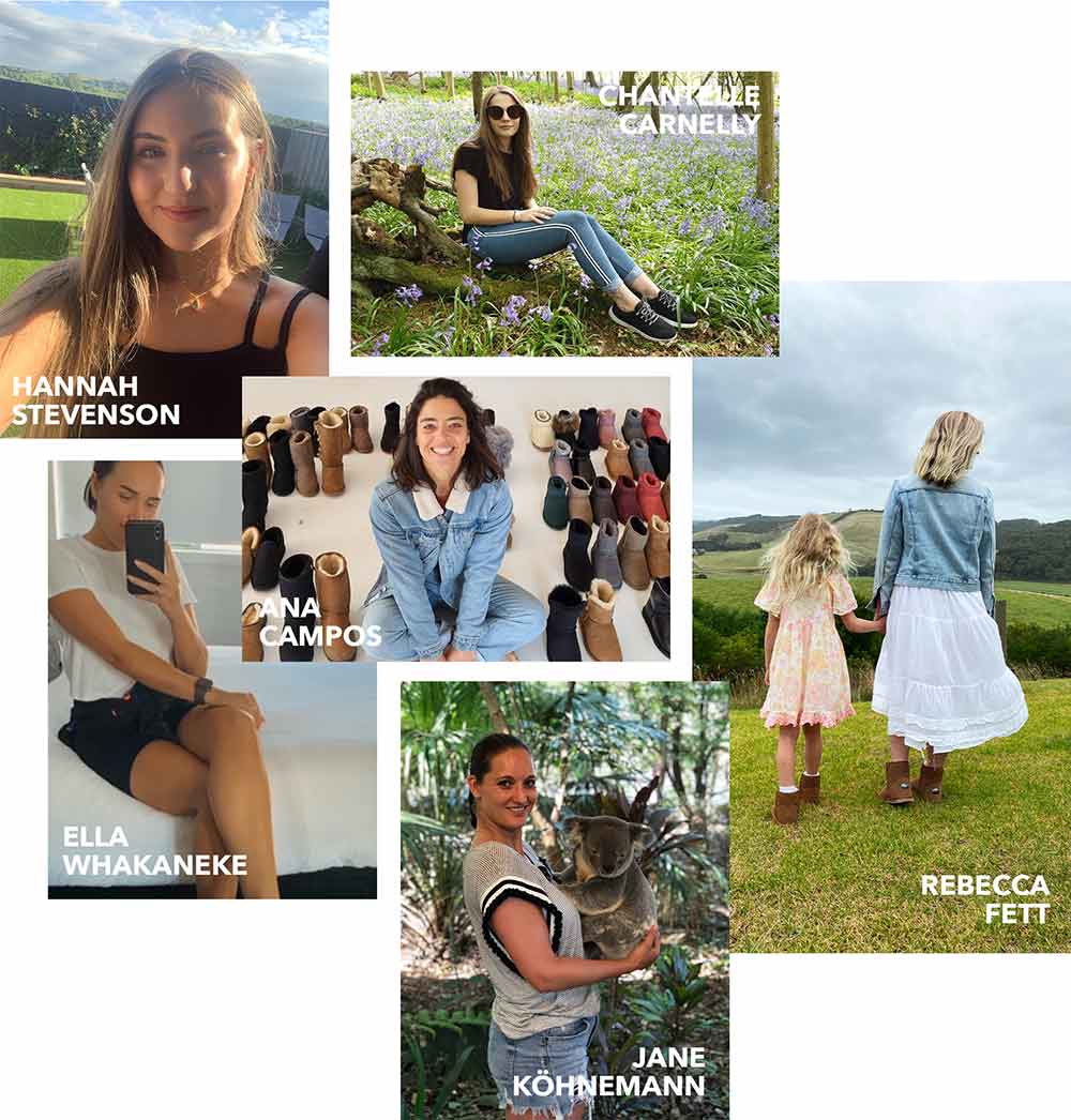 Collage of global EMU Australia female employees