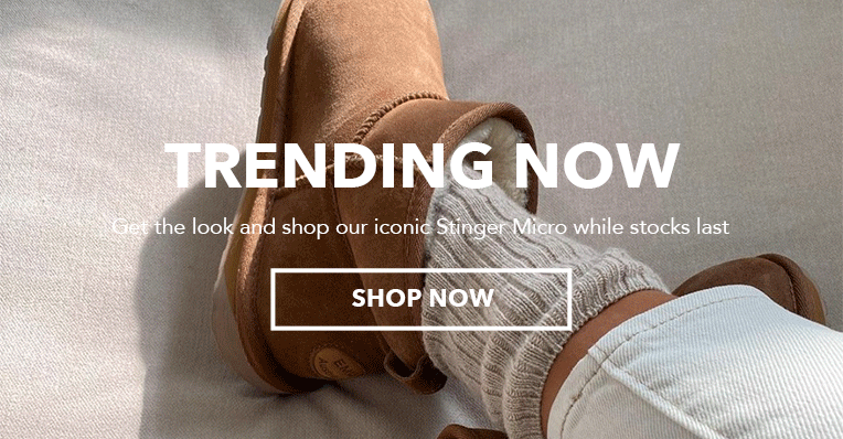 rotating images of women wearing EMU Australia sheepskin boots in indoor & outdoor settings
