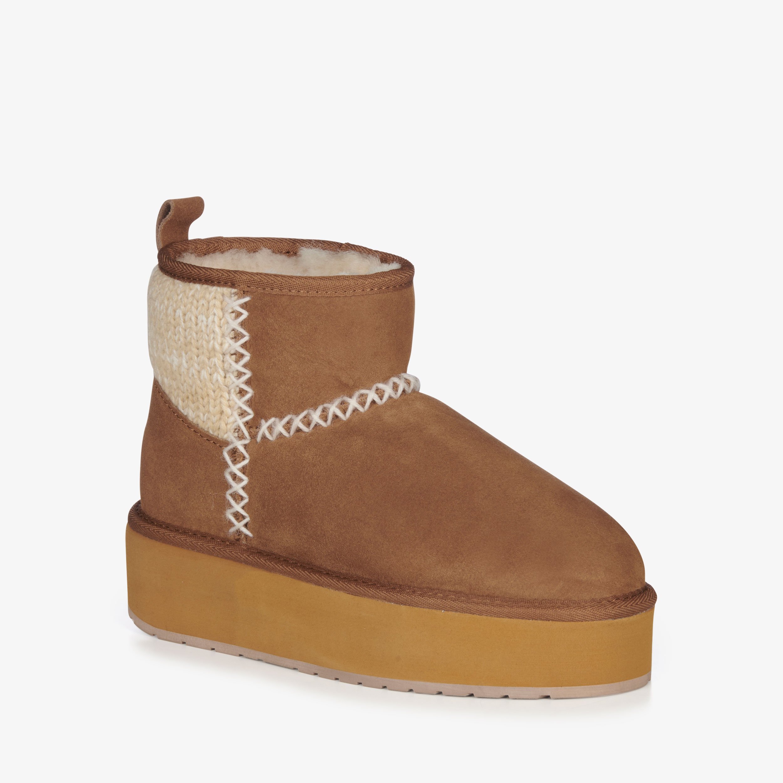 Stinger Knit Flatform, CHESTNUT, hi-res